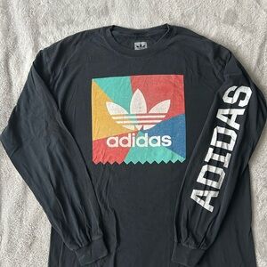 Adidas Men's Black Long Sleeve Shirt vintage